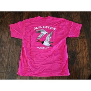 Vintage 1994 M.R. Ducks Shirt PINK Ocean City Maryland Shirt XL NWOT